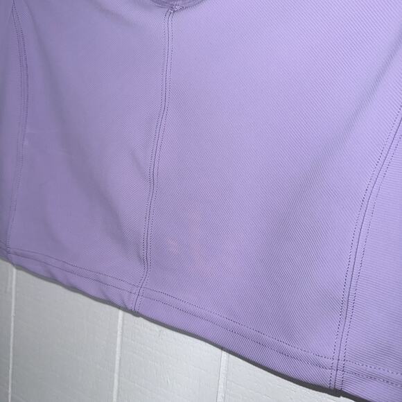 Offline Aerie Women’s Goals Athletic Crop Top Shelf Bra V Neck Purple Size XL - Picture 4 of 7